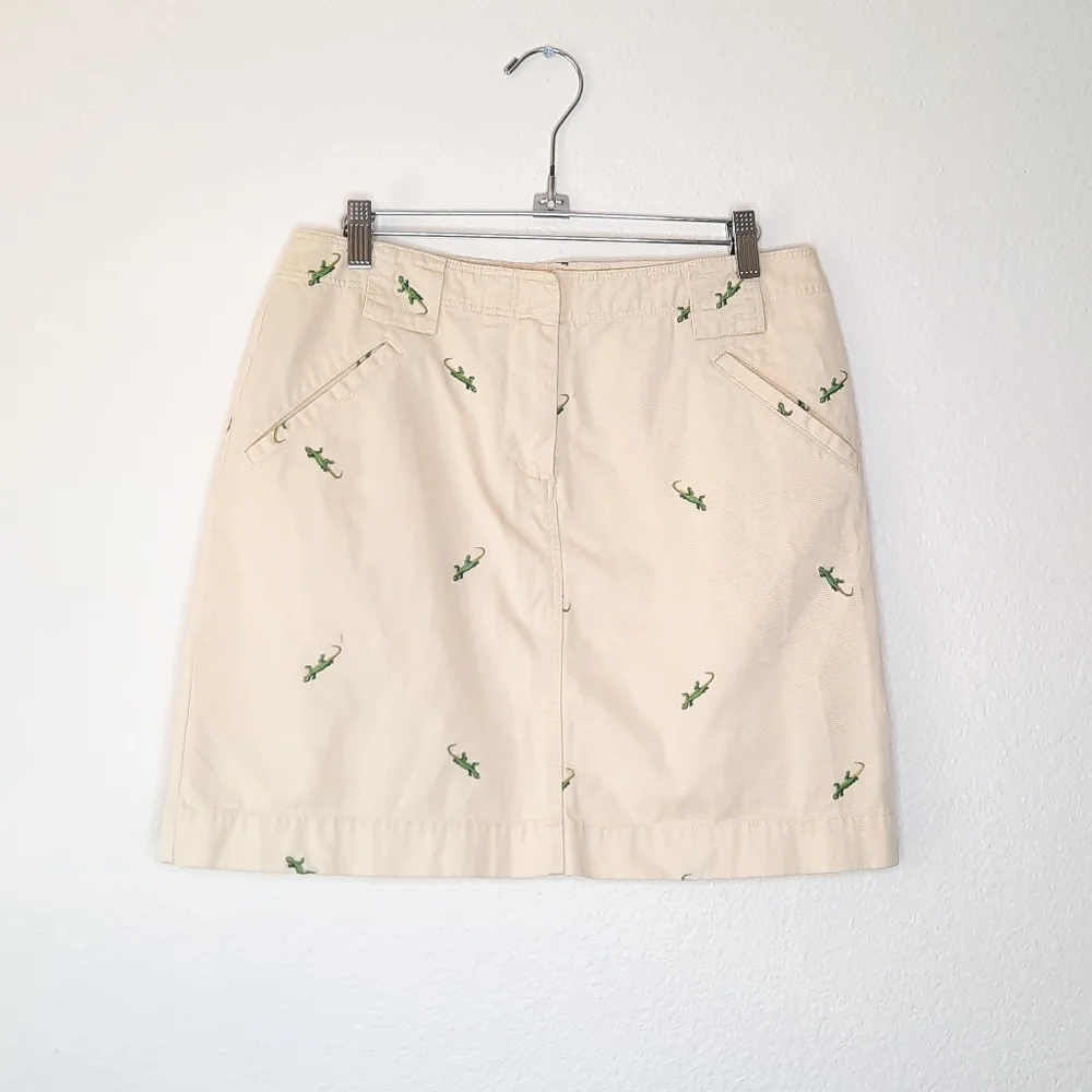 J. Crew Mini Salamander Embroidery Skirt 6